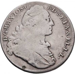 Bavorsko, Maximilian III. Josef, 1745 - 1777, Tolar 1771 - Madona, Mnichov, KM.519.1, Dav.1953,