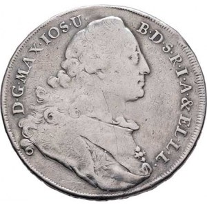 Bavorsko, Maximilian III. Josef, 1745 - 1777, Tolar 1776 - Madona, Mnichov, KM.519.1, Dav.1953,