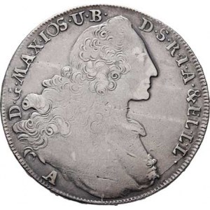 Bavorsko, Maximilian III. Josef, 1745 - 1777, Tolar 1769 A - Madona, Amberg, KM.519.2, Dav.1954,