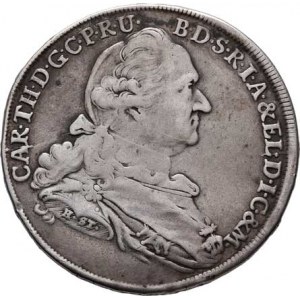 Bavorsko, Carl Theodor, 1777 - 1799, Tolar 1778 H.ST - madona, Mnichov, KM.260.1, 27.601g,