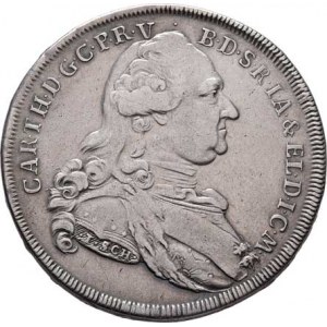 Bavorsko, Carl Theodor, 1777 - 1799, Tolar 1779 I.SCH. - madona, Mnichov, KM.260.3,