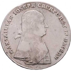 Bavorsko, Maximilian IV. Josef, 1799 - 1805, Tolar 1803 - korun.znak a palmové ratolesti, KM.325