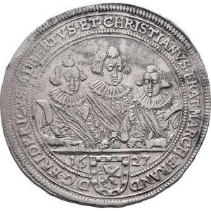Branibory - Ansbach, Friedrich, Albert a Christian, Tolar 1627, KM.50.2, Dav.6237, 29.206g, nep.vad