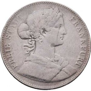 Frankfurt - město, Spolkový tolar 1862, KM.370 (Ag900), 18.155g, stopa