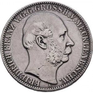Mecklenburg-Schwerin, Friedrich Franz II., 1842-1883, Tolar spolkový 1867 A - 25 let vlády, KM.311