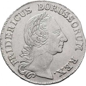 Prusko - král., Friedrich II., 1740 - 1786, 1/4 Tolaru 1764 F, Magdeburg, KM.301, 5.508g,