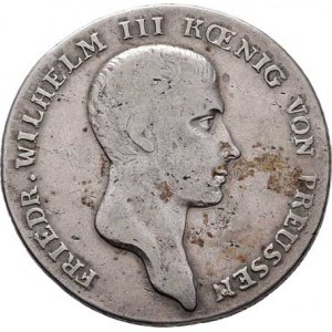 Prusko - král., Friedrich Wilhelm III.,1797 - 1840, Tolar 1814 A, Berlín, KM.387 (Ag750), 21.886g,