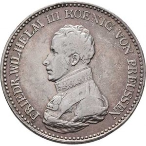 Prusko - král., Friedrich Wilhelm III.,1797 - 1840, Tolar 1818 A, Berlín, KM.396 (Ag750), 21.998g,