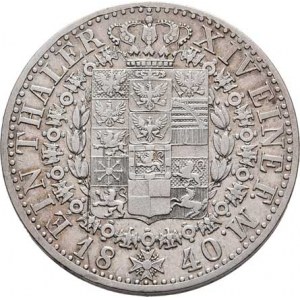 Prusko - král., Friedrich Wilhelm III.,1797 - 1840, Tolar 1840 A, Berlín, KM.419 (Ag750, pouze 11.0