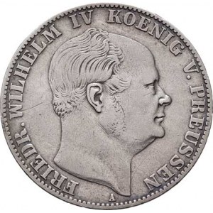 Prusko - král., Friedrich Wilhelm IV., 1840 - 1861, Tolar spolkový 1860 A, Berlín, KM.471 (Ag900),