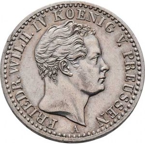 Prusko - král., Friedrich Wilhelm IV., 1840 - 1861, 1/6 Tolaru 1841 A, Berlín, KM.436.1 (Ag521), 5.