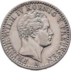 Prusko - král., Friedrich Wilhelm IV., 1840 - 1861, 1/6 Tolaru 1849 A, Berlín, KM.436.3 (Ag521), 5.