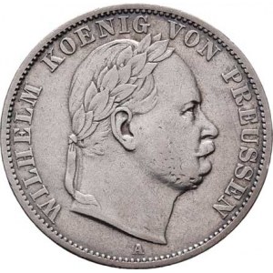 Prusko - král., Wilhelm I., 1861 - 1888, Tolar spolkový 1866 A - vítězný, Berlín, KM.497