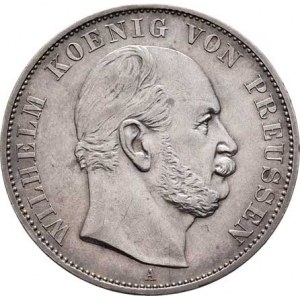 Prusko - král., Wilhelm I., 1861 - 1888, Tolar spolkový 1871 A - vítězný, Berlín, KM.500