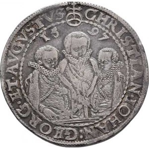 Sasko, Christian II., Joh.Georg a August, 1591 - 1611, Tolar 1597 HB, Drážďany-Hans Biener, Haupt.1