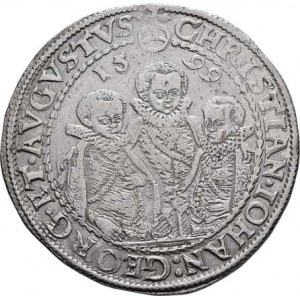 Sasko, Christian II., Joh.Georg a August, 1591 - 1611, Tolar 1599 HB, Drážďany-Hans Biener, Haupt.1