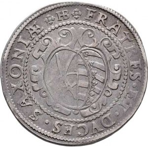 Sasko, Christian II., Joh.Georg a August, 1591 - 1611, 1/2 Tolar 1592, Drážďany-Hans Biener, Haupt.