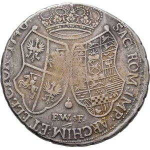 Sasko, Friedrich August II., 1733 - 1763, 2 Tolar konvenční 1740 FWoF, Drážďany, jako KM.889