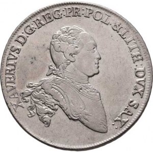 Sasko, Xaver - princ regent, 1763 - 1768, Tolar 1768 EDC, Drážďany, KM.976, Dav.2678, 27.770g,