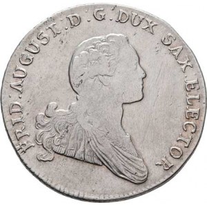 Sasko, Friedrich August III., 1763 - 1806, Tolar 1765 EDC, Drážďany, KM.983 (Ag833), 27.746g,