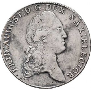 Sasko, Friedrich August III., 1763 - 1806, Tolar 1786 IEC, Drážďany, KM.992.2 (Ag833), 27.282g,