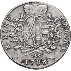 Sasko, Friedrich August III., 1763 - 1806, Tolar 1786 IEC, Drážďany, KM.992.2 (Ag833), 27.282g,