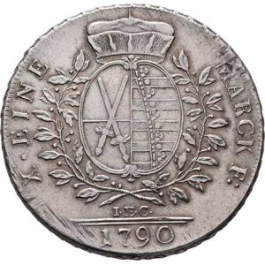 Sasko, Friedrich August III., 1763 - 1806, Tolar 1790 IEC, Drážďany, KM.992.2 (Ag833), 27.997g,