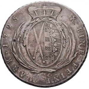 Sasko, Friedrich August III., 1763 - 1806, Tolar 1795 IEC, Drážďany, KM.1027.2, 27.836g, hr.,