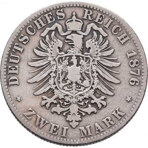 Prusko, Wilhelm I., 1861 - 1888, 2 Marka 1876 B, Hannover, KM.506 (Ag900), 10.798g,