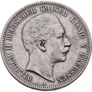 Prusko, Wilhelm II., 1888 - 1918, 5 Marka 1893 A, Berlín, KM.523 (Ag900), 27.614g,