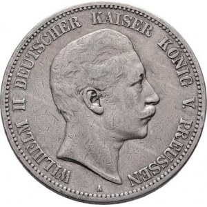 Prusko, Wilhelm II., 1888 - 1918, 5 Marka 1894 A, Berlín, KM.523 (Ag900), 27.525g,