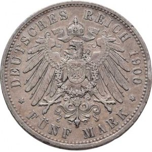 Prusko, Wilhelm II., 1888 - 1918, 5 Marka 1900 A, Berlín, KM.523 (Ag900), 27.645g,