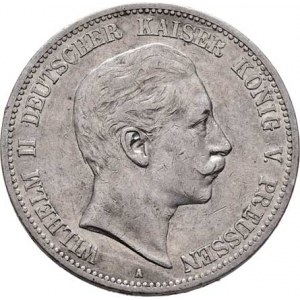 Prusko, Wilhelm II., 1888 - 1918, 5 Marka 1901 A, Berlín, KM.523 (Ag900), 27.695g,
