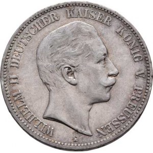 Prusko, Wilhelm II., 1888 - 1918, 5 Marka 1904 A, Berlín, KM.523 (Ag900), 27.681g,