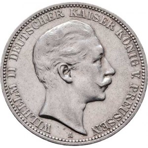 Prusko, Wilhelm II., 1888 - 1918, 3 Marka 1912 A, Berlín, KM.527 (Ag900), 16.658g,