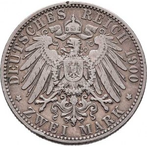 Prusko, Wilhelm II., 1888 - 1918, 2 Marka 1900 A, Berlín, KM.522 (Ag900), 11.018g,