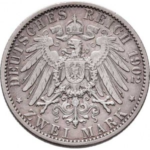 Prusko, Wilhelm II., 1888 - 1918, 2 Marka 1902 A, Berlín, KM.522 (Ag900), 11.026g,