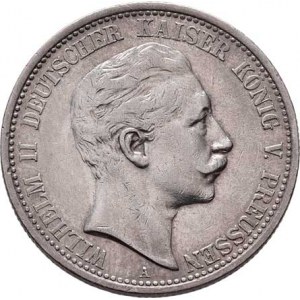 Prusko, Wilhelm II., 1888 - 1918, 2 Marka 1907 A, Berlín, KM.522 (Ag900), 11.053g,