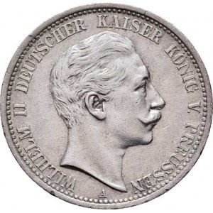 Prusko, Wilhelm II., 1888 - 1918, 2 Marka 1908 A, Berlín, KM.522 (Ag900), 11.106g,