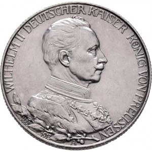 Prusko, Wilhelm II., 1888 - 1918, 2 Marka 1913 A - 25 let vlády, Berlín, KM.533