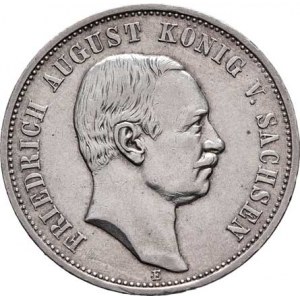 Sasko, Friedrich August III., 1904 - 1918, 3 Marka 1909 E, Drážďany, KM.1267 (Ag900), 16.639g,