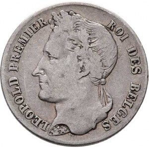 Belgie, Leopold I., 1831 - 1865, 1/2 Frank 1834, KM.6 (Ag900), 2.392g, nep.hr.,