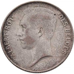 Belgie, Albert I., 1909 - 1934, Frank 1912 - DES BELGES, KM.72.1 (Ag835), 4.979g,