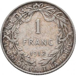 Belgie, Albert I., 1909 - 1934, Frank 1912 - DES BELGES, KM.72.1 (Ag835), 4.979g,