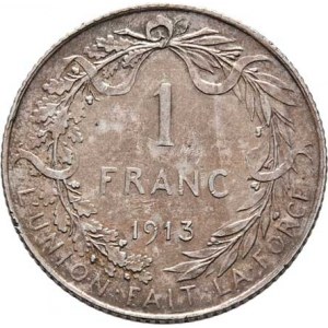 Belgie, Albert I., 1909 - 1934, Frank 1913 - DES BELGES, KM.72.1 (Ag835), 4.980g,