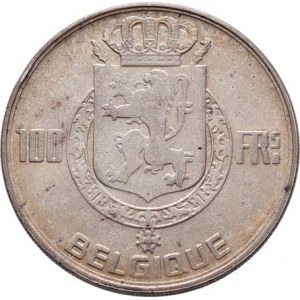 Belgie, Leopold III., 1934 - 1950, 100 Frank 1948 - BELGIQUE, KM.138.1 (Ag835), 17.927g,