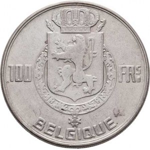 Belgie, Leopold III., 1934 - 1950, 100 Frank 1950 - BELGIQUE, KM.138.1 (Ag835), 18.139g,