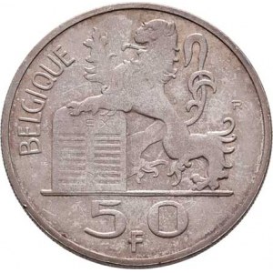 Belgie, Leopold III., 1934 - 1950, 50 Frank 1949 - BELGIQUE, KM.136.1 (Ag835), 12.611g,