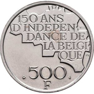 Belgie, Baudouin I., 1951 - 1991, 500 Frank 1980 - BELGIQUE - 150 let království,