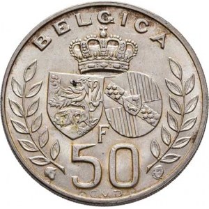 Belgie, Baudouin I., 1951 - 1991, 50 Frank 1960 - BELGICA - svatební, KM.152.1 (Ag835),